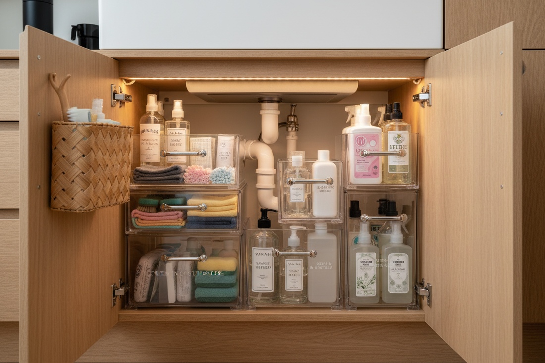 Under-Sink Organizer Reset (Early-Winter Edition): Make room for cleaners without spills or chaos