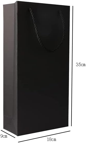 3 Pieces Wine Gift Bag Kraft Paper Wine Gift Bags Double Wine Gift Bag Wine Tote Bags Wine Bottle Gift Bag Kraft Paper Wine Tote Bags with Handles, Multicolor