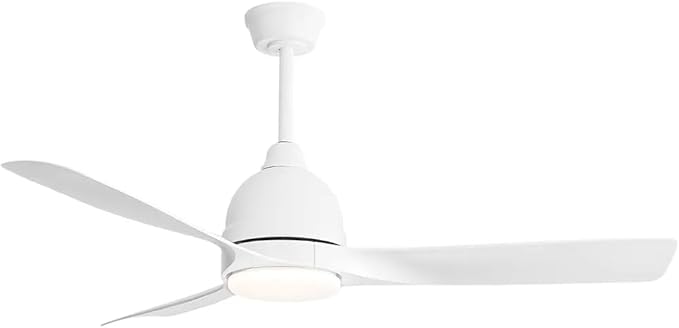 NicBex Ceiling Fan 54 Inch Indoor Modern Ceiling Fans with Lights and Remote Control Reversible Ceiling Fan with 3 ABS Blades and Double Finish for Living Room, Bedroom, White