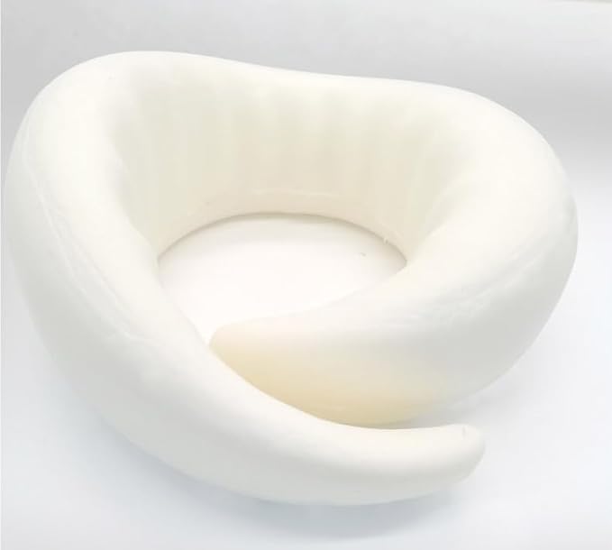 Memory Foam Neck Pillow for Travel, Adjustable Velcro Strap, Durable and Easy to Clean.Reduces Pressure Points and Promotes Better Alignment, Helping Prevent Neck Pain (Light Grey).