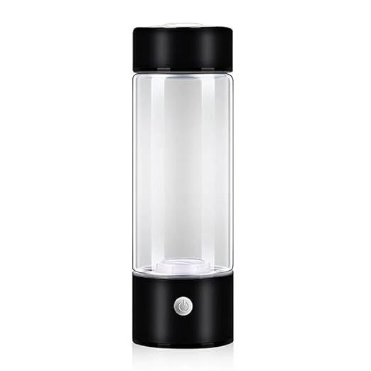 2024 Hydroi 450ml USB PEM Hydrogen Water Bottle - High-Purity Hydrogen-Rich Water in 3 Minutes, Portable Electrolytic Generator for Better Hydration, Energy, Antioxidants, Durable Borosilicate Glass
