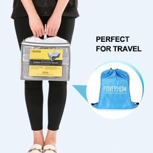 foverhom Memory Foam Knee Pillow,Orthopedic Leg Pillow for Sciatica Relief,Back Pain, Pregnancy, Leg Pain, Hip Pain and Sciatica Relief