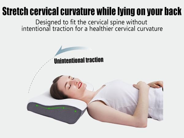 Cervical Anti Snore Pillows - Ergonomic Neck Support Pillow for Neck & Shoulder Pain Relief - Back,Stomach Sleepers,Cervical Neck Pillow,Memory Foam Pillows (Hydrophilic Cotton Pillowcase)