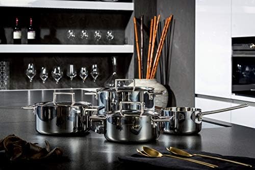 Mepra Attiva 20 cm Casserole Pot, 2 Handle, Tri-ply, Stainless Steel Finish, Aluminum Core, Dishwasher-safe