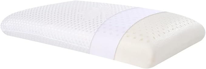 SUQ I OME Slim Sleeper- Thin Latex Foam Pillow for Bed Sleeping, Firm,Low Profile for Side, Back, and Stomach Sleepers