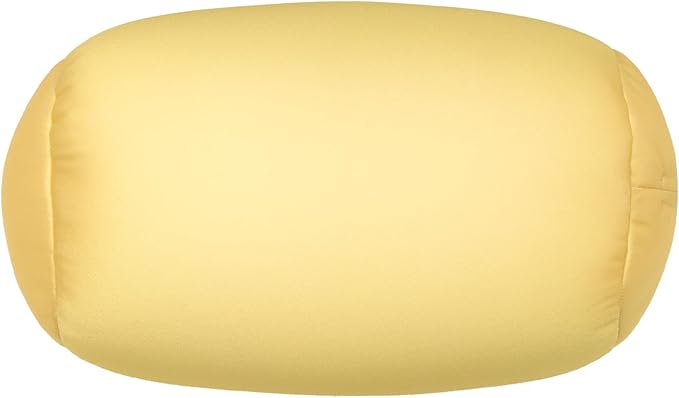 Microbead Body Pillow, Tube Microbead Bolster Bean Smooth Cool Pillow Neck Cervical Roll Pillow for Sleeping 7 x 12Inch Throw Travel Pillow (Pineapple Color)