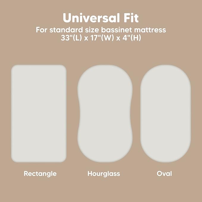 2-Pack Organic Bassinet Sheets for Girls, Boys - 100% Cotton Bassinet Mattress Sheets Compatible with Halo Bassinest Swivel Sleeper, Graco, Baby Delight, Chicco, Unisex Fitted Bassinet Sheets (Sage)