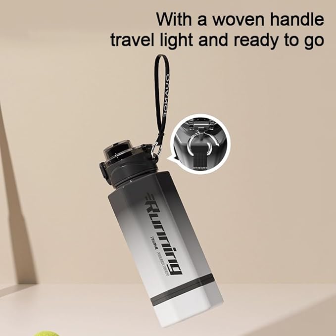 27 oz Hexagon Water Bottle, Wide Mouth Leak Proof Water bottles BPA-free Plastic Water Bottles Hexagonal Shape Water Bottle Reusable Water Bottle With Handle for Travel Fitness(Black&Blue)