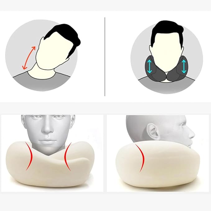 Travel Neck Pillows for Airplanes 2024 New Travel Pillow Neck Travel Pillow Memory Foam Airplane Pillow Soft Airplane Neck Pillow(Dark Blue)