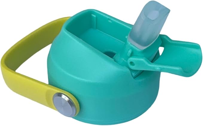 12oz Kids Water Bottle with Straw Lid | 100% Leak Proof | Insulated Stainless Steel Double Walled Thermos | BPA and Sweat free | Hot & Cold (Blue)