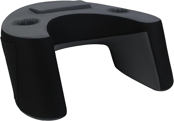 Reading Pillow for Lap, Memory Foam Gaming Pillow, Arm Rest Pillow with 2 Side Pockets&Cup Holders, Large Arm Rest Pillow for Gaming, Reading, Working Sitting in Bed Floor Sofa