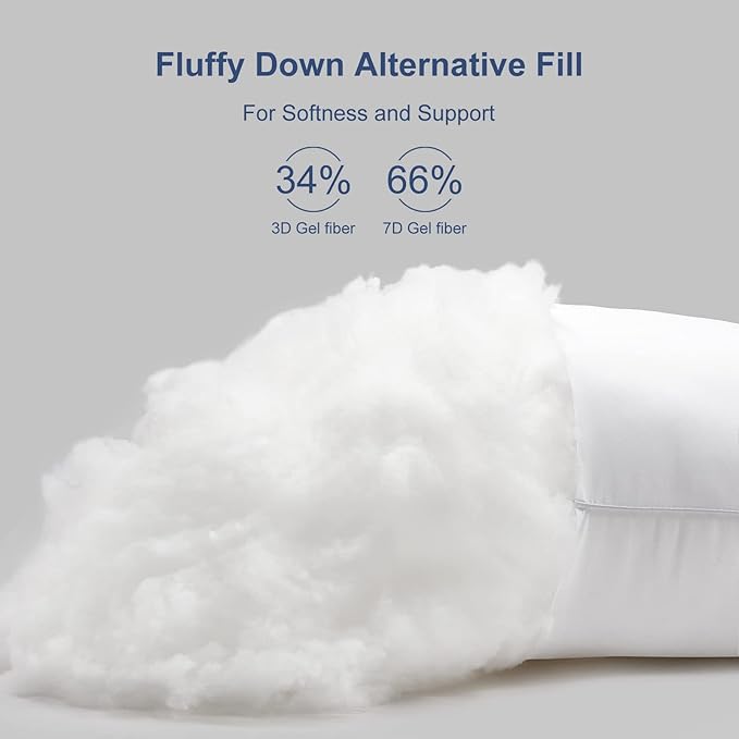 CozyLux Pillows Queen Size Set of 2, Queen Pillows for Sleeping 2 Pack Hotel Quality, Bed Pillows for Side Back and Stomach Sleepers, Down Alternative Luxury Soft Supportive Fluffy Pillows (20x30)