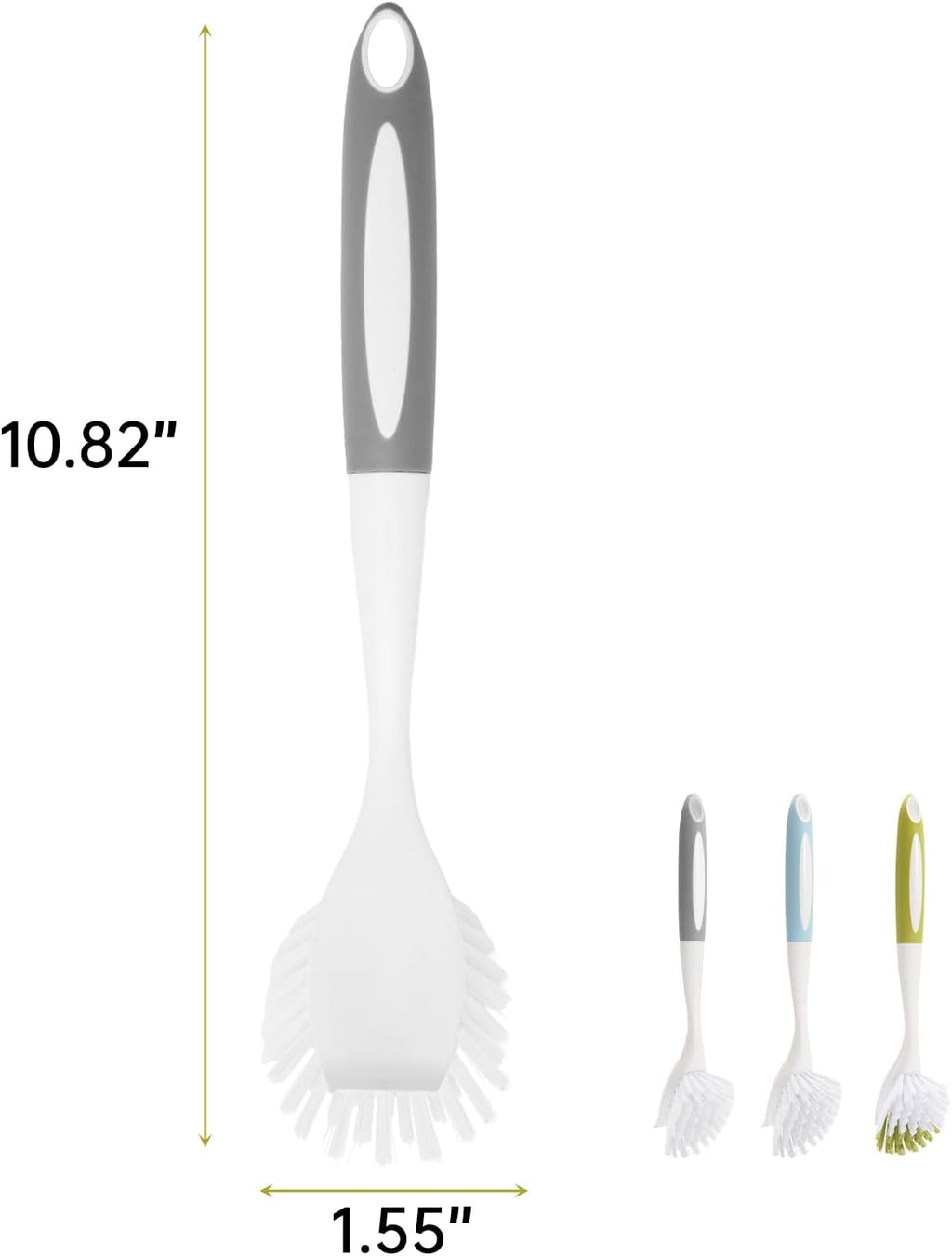 Dish Brush Scrub Brush with Handle - 3 Pack Stiff Bristles Dish Scrubber for Cleaning Pots,Pans,Dishes & Kitchen Sink - Hard Bristles,No Residue