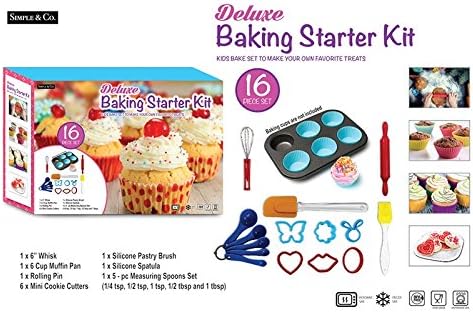 Deluxe Kitchen Baking Starter Kit For Kids & Beginners (16 Pcs)