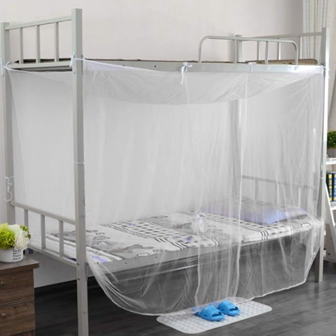Mosquito Net for Bed Canopy,4 Corner Post Bed Canopy Mosquito Net Twin Full Queen Size Netting White Camping Screen House (Twin)