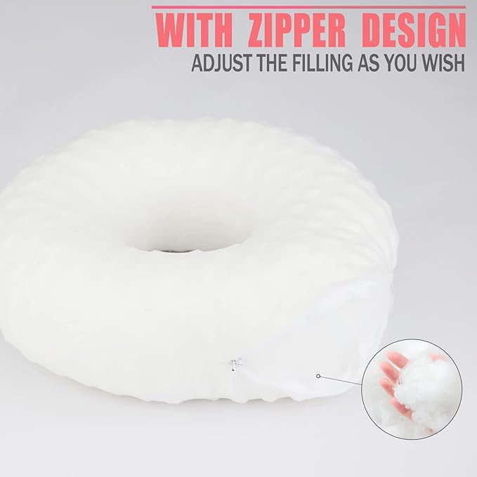 Ear Hole Piercing Pillows for Ear Pain Side Sleeping CNH Pillow Pressure Sore Pain Relief Ear Guard Protector Lifesaver Tinnitus Support Neck Head, Minky Dot White