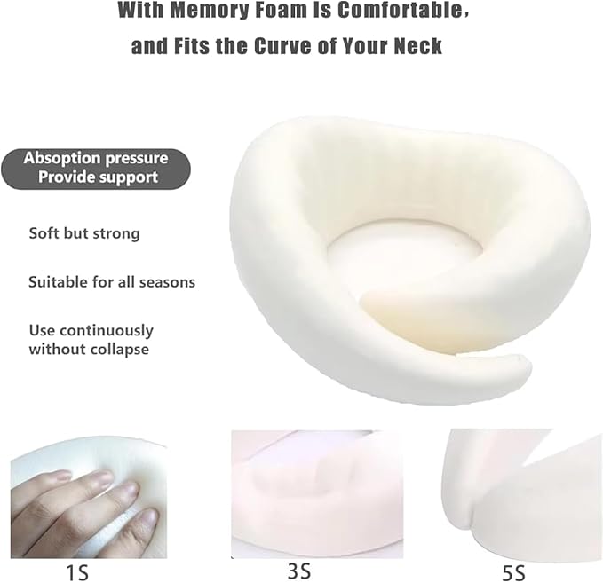 Wander Plus Travel Pillow, Travel Neck Pillow Memory Foam Travel Pillow 2024 New Travel Pillow Suitable for Travel, Airplanes, Cars and Offices (Light Gray)