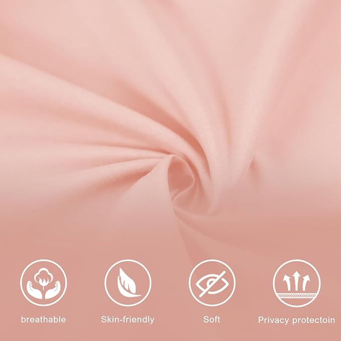 Akiky Canopy Bed Curtains 4 Corner Bed Canopies Pink Canopy Curtains Panel 8 Drapery Panel Curtain for All Bed Sizes