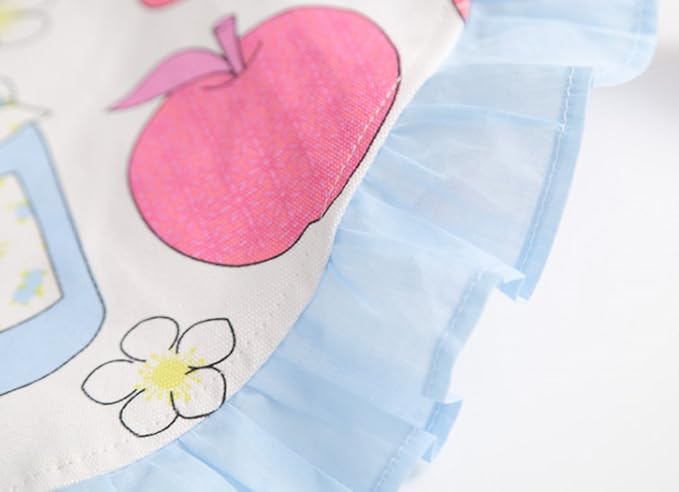 Childrens Bakeware Chef Owl Girls Toddler Kids Apron with Matching Cute Headscarf Outfit Set