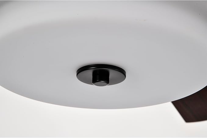 Alistair Matte Black Lighted Ceiling Fan Wooden 5-Blade with Remote