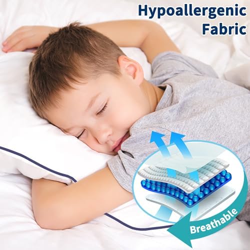 OPPOSY Bed Pillows for Sleeping 2Pack Medium Firm, King Size Set of 2, Cooling Pillows Hotel Quality with Premium Soft Down Alternative Fill for Back, Stomach or Side Sleepers（Pack of 2）