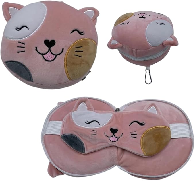 Kalan Daydreamz Cat Travel Pillow and Eye Mask
