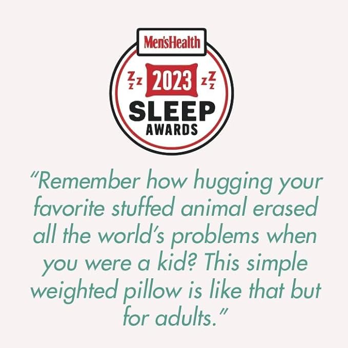 Quiet Mind The Original Weighted Pillow for Adults & Kids - (Small, Cashew, 6 lbs) - Weighted Body Pillow - Alternative to Weighted Blanket - Enhanced Deep Sleep and Stress Relief - Hug Pillow