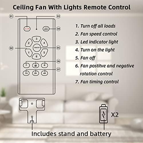 42 inch Ceiling Fan Remote Control Kit:3-in-1 Ceiling Fan Timing & Speed Remote for Ceiling Fan lamp