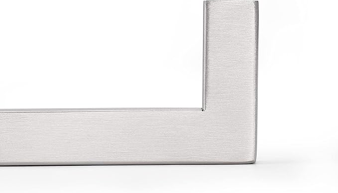 Probrico 10 Pack|Sqaure Kitchen Cabinet Pulls 3-1/2 inch Hole Center, Stainless Steel Furniture Cabinet Hardware, Brushed Nickel Cabinet Handles, 4 Inch Total Length