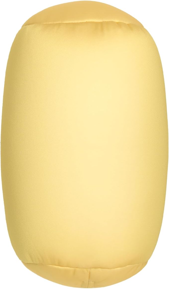 Microbead Body Pillow, Tube Microbead Bolster Bean Smooth Cool Pillow Neck Cervical Roll Pillow for Sleeping 7 x 12Inch Throw Travel Pillow (Pineapple Color)