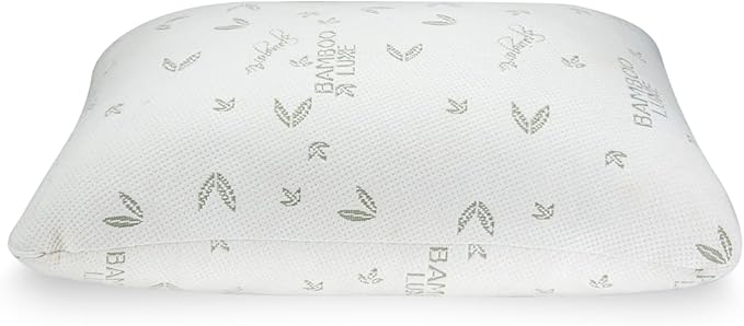 Bed Pillow for Sleeping | Cooling Shredded Memory Foam | Adjustable to Soft - Firm | Removable and Washable Cover | Pillow for Back Or Side Sleepers | Standard Pack of 2