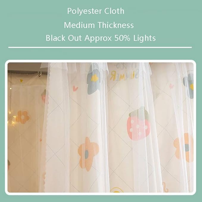 XGOPTS Dormitory Bunk Bed Privacy Curtains Students Single Bottom Bunk Bed Blackout Curtains Dustproof Cloth Bed Canopy Curtains Shading Mosquito Protection Nets Bedroom Tent Decor