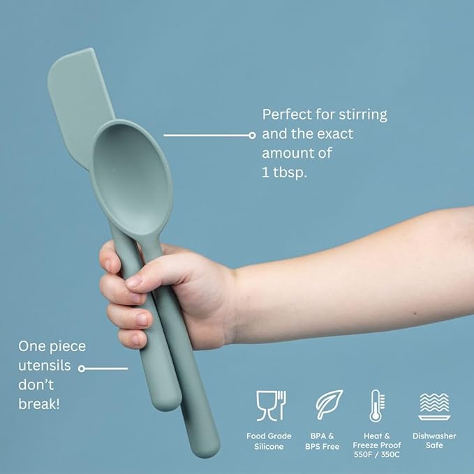 Premium baking utensils for kids: safe, simple & smart. 100% food grade silicone