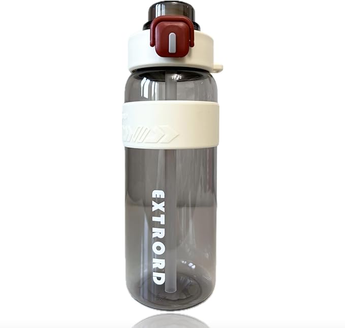 27oz Leak-Proof Water Bottle with Flip Top, 800ml BPA Free Reusable Plastic Drinking Bottle for Gym & Outdoor (White)