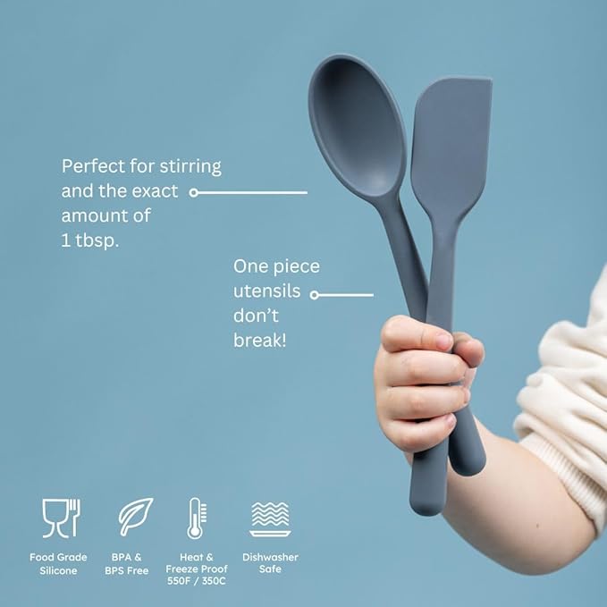 Premium baking utensils for kids: safe, simple & smart. 100% food grade silicone