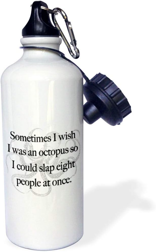 3dRose Sometimes I wish I was an octopus-Sports Water Bottle, 21oz , Multicolored