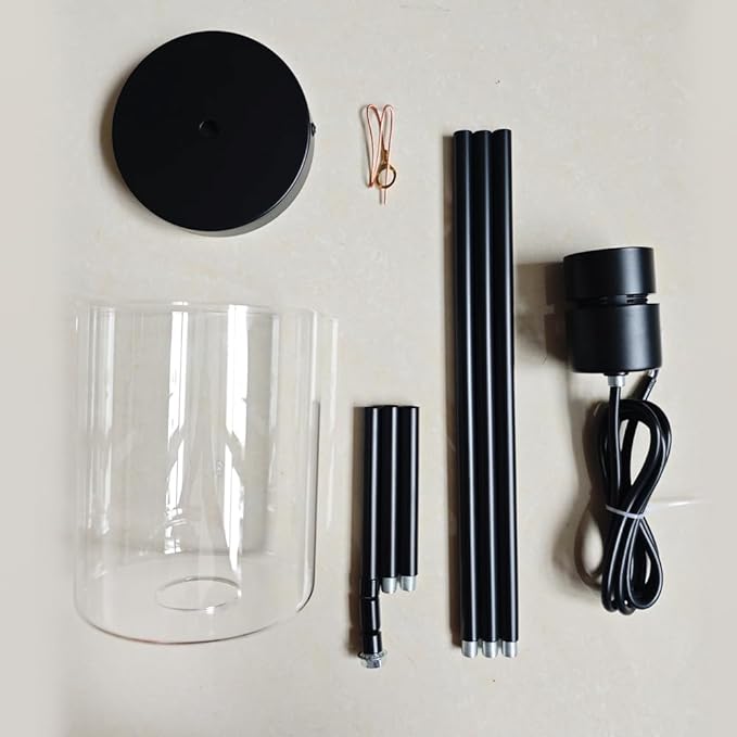 Black Pendant Lights Kitchen Island - Clear Glass Pendant Light Fixture Multiple Stems Rods 3 Units 12 Inch 3 Units 4 Inch (Black 3 Pack Stem Rod)