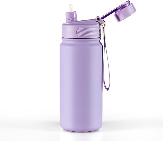 25 oz gym water bottle with straw, leak proof - men's/women's sports metal water bottle - double vacuum insulated stainless steel water bottle for gym, outdoors or traveling