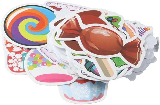 200 Pieces of Cute Sweet Candy Stickers, Candy Food Stickers, Dessert Stickers, Laptops, Water Bottles, Teacher Reward Stickers, Household Refrigerator Decoration Stickers