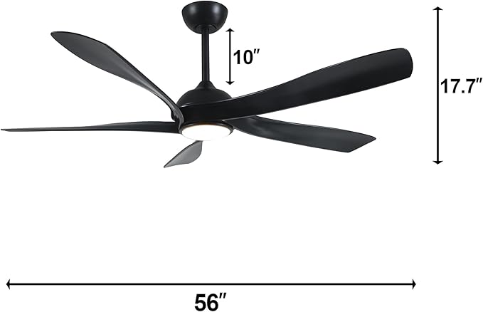 Fergus 5-Blade Lighted Ceiling Fan with LED Lamp with Remote
