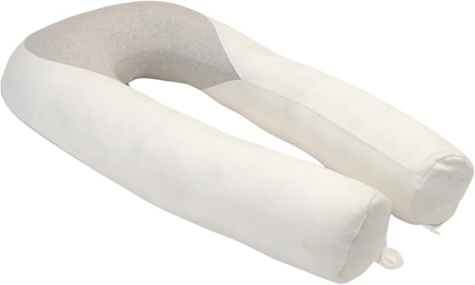 Plufl Hugl Standard Size Cooling Body Pillow for Adults U Shaped Maternity Pillow Great for Side Sleepers & Pregnant Women | Washable Cover | White