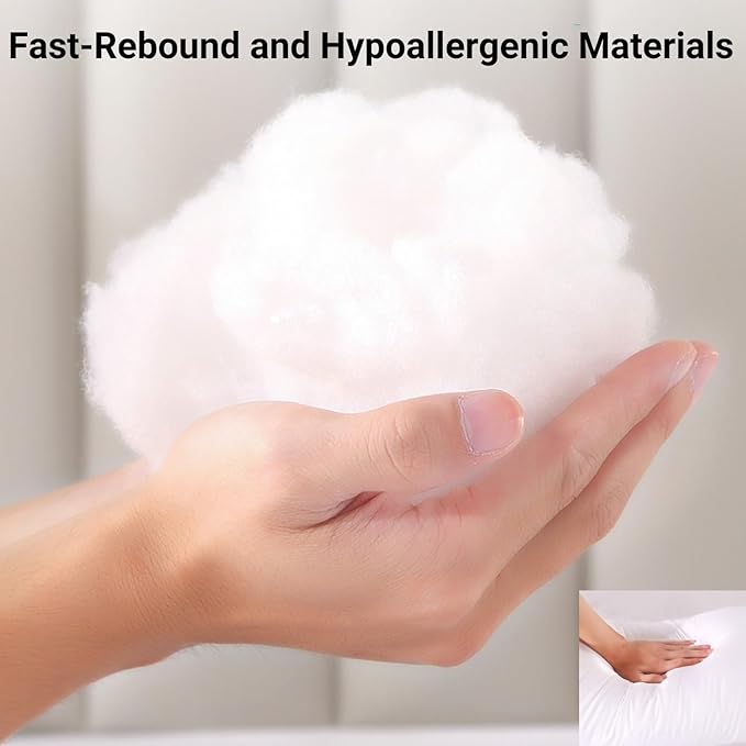 Breathable Full Body Pillow for Side Sleeper,60 Inch Long Body Pillow for Adults,Swan Pillow Cuddle Pillow for Back, Hip, Knee, and Leg Relief with 100% Cotton Fabric Cover, Grey