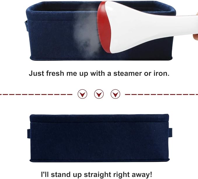 Small Storage Baskets Shelf Storage Baskets Navy Blue Fabric Storage Basket Bin Narrow Storage Basket for Towels Dog Cat Toys Clothes Hats Belts Dippers Baby Toys Storage Basket Little