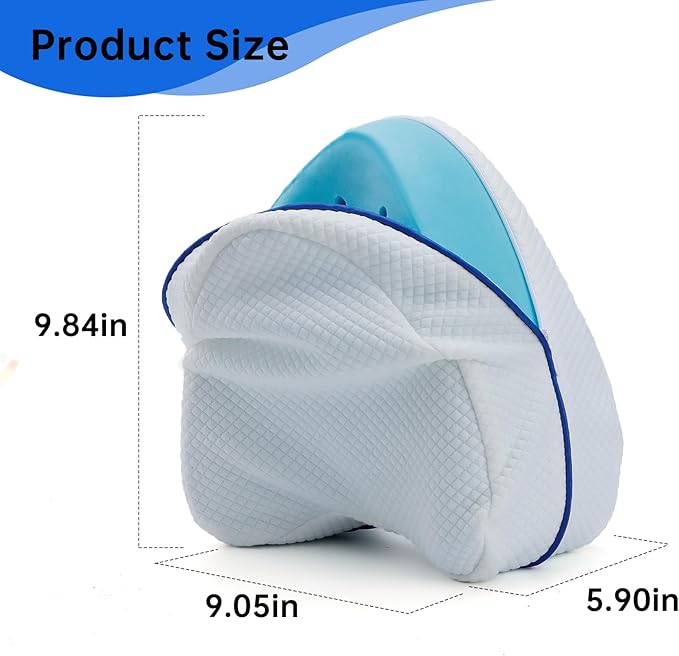 Upgrade Invisible Zippered Pillow Cover Compatible with Contour Legacy Knee Pillow,Anti-Pilling and Washable Legacy Leg and Knee Foam Support Pillow Cover Only (White)