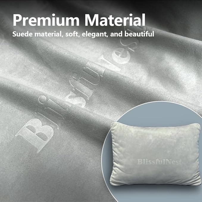 Suede Lumbar Support Pillow 1 Pack Uniquely Designed for Lower Back Support Neck Support Cushion Multi-Purpose Pillow Extra Soft