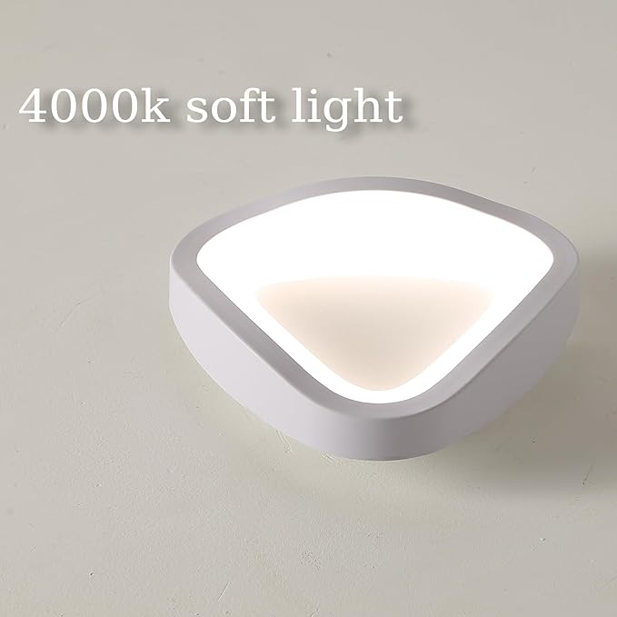 Led Flush Mount Ceiling Light White Modern Close to Ceiling Light Fixture Small 4000k 10w