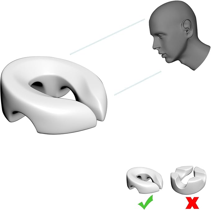 LittleJimmy Breathe Easy Face Down Pillow - Ergonomic Stomach Sleeper Pillow for Prone Sleeping - Adjustable Headrest - Ideal for Post-Eye Surgery Recovery