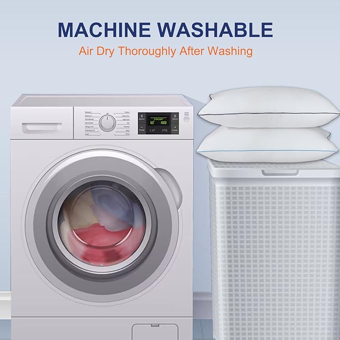 Bed Pillows for Sleeping - Pillows Queen Size Set of 2 Cooling Luxury Hotel Quality Pillow with Premium Plush Soft Down Alternative Fill for Side Back or Stomach Sleepers (Queen(Pack of 2))