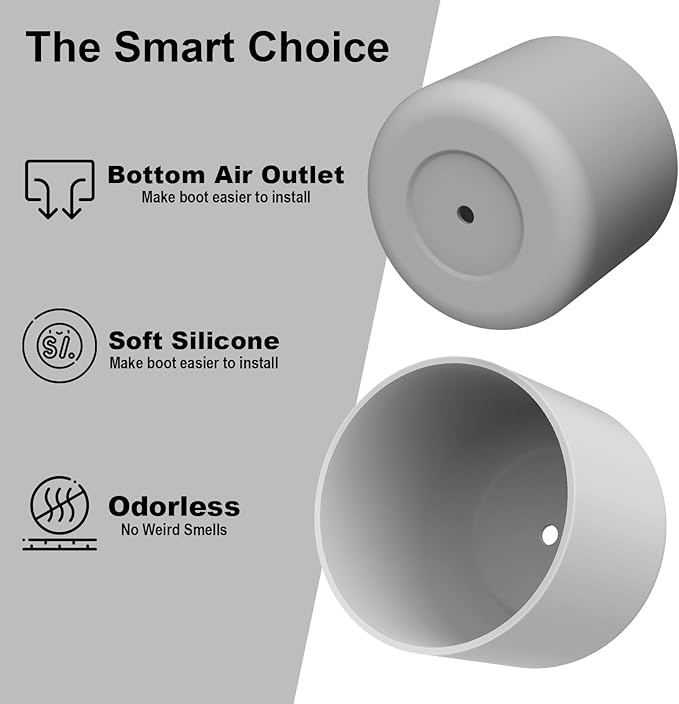 2PCS Silicone Water Bottle Boot for Owala 24oz 32oz 40oz, Anti-Slip Protective Sleeve Bottom Bumper Protector for FreeSip, Twist, and Flip Stainless Steel Water Bottles