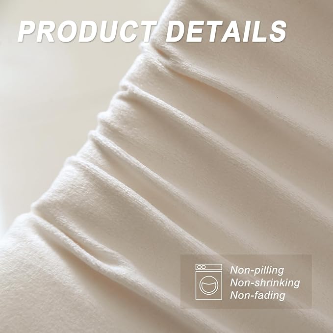 WdFour Bed Wedge Pillow, Wall and Mattress Gap. Incline, Slanted Sweat-Proof Pillow for Neck and Back Pain Relief Anti-snoring for Comfortable Sleeping.(Beige, California King(72Wx10Dx6H))